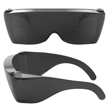 Wise Eyewear Cover-Ups Black Fit Over Sunglasses - Wrap Around Sunglasses - People Who Wear Prescription Glasses in the Sun (Black)