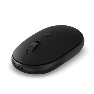 Satechi OntheGo Bluetooth Mouse with USB C Rechargeable Battery, Connect up 3 Devices, Compact and Portable Wireless Mouse for Laptop, Computer, Tablet – Black