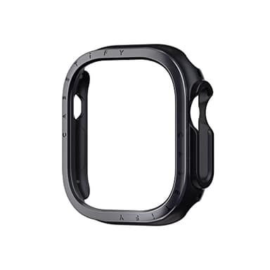 CASETiFY Impact Watch Case [Brushed Aluminium Bezel] Compatible with Apple Watch Ultra - 49mm - Black