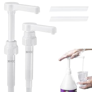 LET’S Resin Upgraded 30CC High-Output Gallon Pump Dispenser, 2pcs Heavy-Duty Leak Proof Large Resin Pump Dispenser, BPA Free 38/401 Epoxy Accessories for Dispensing Resin,Commercial and Household Use