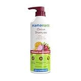 MAMAEARTH Onion Shampoo for Hair Growth & Loss Control | Moisturizing Gentle Scalp Cleanser with Plant Keratin | Sulfate & Paraben Free | 20.29 Fl Oz (600ml)
