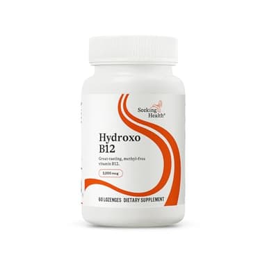 Seeking Health Hydroxo B12 - Vitamin B Supplement for Energy Support - Supplement with Folate to Support Methylation & Homocysteine Levels - 2000 mcg, 60 Lozenges