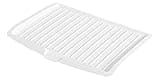 ANDRSAN Kitchen Utility Draining Board, Light Weight, Space Efficient, Water Drain (White)