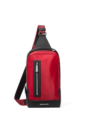 Michael Kors Malone A-Line Sling Pack, Silver-Tone Hardware/Crimson