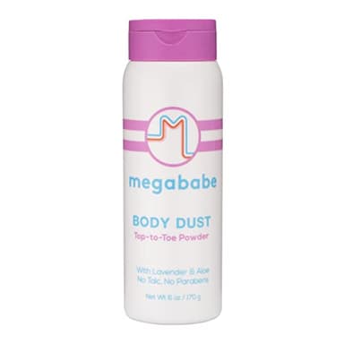 ​​Megababe Sweat Absorbing Body Powder - Body Dust | Hot Weather Essential | with Lavender & Aloe | Talc-Free, All Natural | 6 oz (Pack of 1)