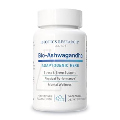 Biotics Research Bio Ashwagandha 300mg Ashwagandha Root, Adaptogenic Herb, Promotes Relaxation Response, Healthy Adrenal, Cognitive and Immune System Function, Brain Health, Women’s Health 60 Capsules