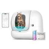 PETKIT PuraMax 2 Automatic Self-Cleaning Cat Litter Box, App Control Scoop-Free Litter Box with Anti-Leakage Waterproof Litter Pad Max, 2.4G WiFi, Basic Bundle Includes N50 2.0 and 1 Roll Trash Bag