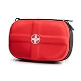 RHINO RESCUE First Aid Kit, HSA/FSA Eligible, Waterproof Portable Emergency Medical Kit for Travel, Home, Car, College Dorm, Camping, Hiking, Backpacking (Red)