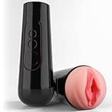 Aiccos Male Masturbator Cup, Quiet Adult Sex Toys for Men Realistic Pocket Pussy Vagina Textured with 7.5in Depth Lifelike Soft and Man Masturbation Stroker