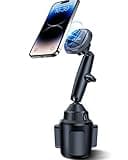 EXELIQ Magnetic Cup Holder Phone Cradle for Magsafe, [Powerful Magnet] Flexible Tri-Pivot Cup Phone Holder for Car, Tesla, Truck, SUVs, Compatible with iPhone 16 15 14 13 12, Samsung and All Phones