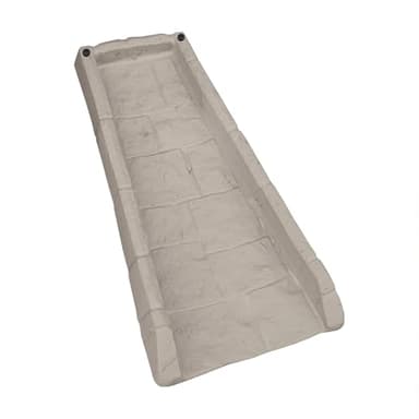 Suncast Easy Assembly Outdoor Decorative Poly Composite Rain Gutter Downspout Splash Block Effective in Any Type of Weather, Stone Light Taupe