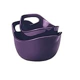 Rachael Ray Ceramics 2-Piece Mixing Bowls Set, Purple