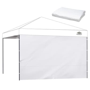 FLAGLY 10x10 Pop Up Canopy Sidewall - 1 PC 300D Waterproof Attachable Tent Wall, Privacy Shade for Outdoor Events, Vendor Booths (Tent Not Included, Basic Style)