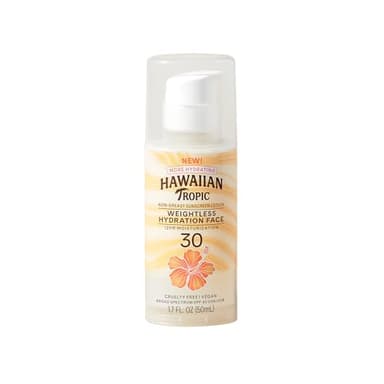 Hawaiian Tropic Weightless Hydration Lotion Sunscreen for Face SPF 30, 1.7oz | Travel Size Sunscreen Lotion, Beach Essentials, Sun Protection, Travel Sunblock Face, Summer Essentials, 1.7 fl oz