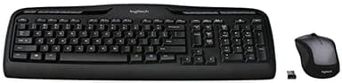 Logitech MK335 Quiet Wireless Keyboard and Mouse Combo - Black/Silver Keyboard and Mouse Combo Wireless, Ambidextrous