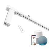 ACRIMO Motorized Curtain Track, ACRIMO Smart Track Kit with WiFi Motor and Remote Control, Compatible with Google Home, Alexa, and Tuya Smart Mobile APP, Length up to 4 meters