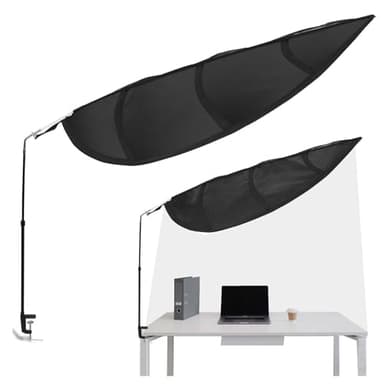 P Polerden Office Cubicle and Desk Shade,Adjustable cubicle shade,Block Overhead Light, Glare, And Airflow,Uv-Resistant Fabric,Working Office Cubicle Accessories for Light Sensititve Workers