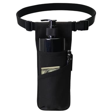 Tuhaoge Massage Bottle Bag Massage Oil Holster Lotion Holster Massage Therapist Massage Oil Holster Massage Lotion (TH-XJ1kd-Black)