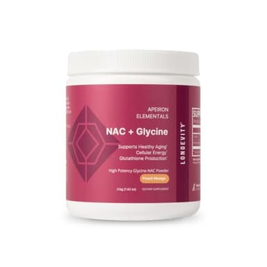 Apeiron Elementals NAC + Glycine Powder - 2500mg - Glutathione Production, Immune Support, & Cellular Energy