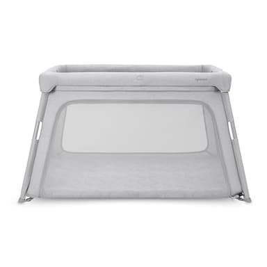 Newton Baby Deluxe Travel Crib & Play Yard | Largest in Class, Breathable, Washable Mattress, Foldable Playpen for Toddlers, Travel Bag, Grey