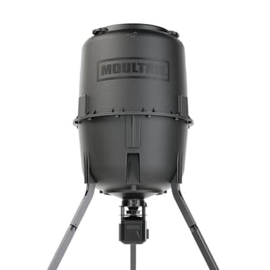 Moultrie 250 lb Pro Hunter III Deer Feeder System - 250lb Hopper and Deer Feeder Kit - Digital Timer System with 10 Daily Feed Times - Moultrie Connect Bluetooth