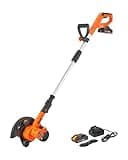 VEVOR Lawn Edger, 9-inch Large Blade, 20 V Battery Powered Cordless Edger Lawn Tool with 3-Position Blade Depth, Adjustable Handle, with Battery and Charger, for Lawns, Driveways, and Sidewalk Edges