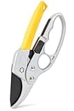 Ratchet Pruning Shears Professional Garden Clippers Sharp Hand Pruners Ratcheting Garden Pruning Shears for Gardening Heavy Duty Gardening Scissors