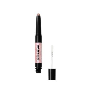Morphe Mixed Signals Dual-Ended Eyeshadow Stick - Cream Eyeshadow Pigment & Chrome Liquid Flakes for Bold, Layered Eye Makeup Looks - Lover/Fighter (0.028 oz)