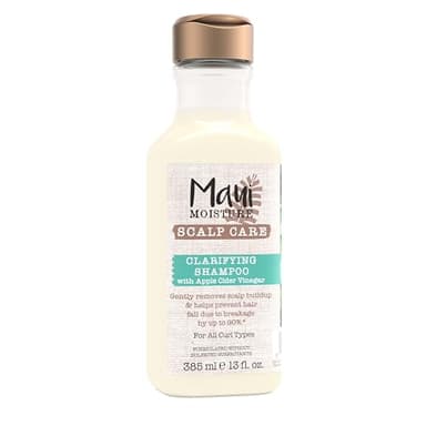 Maui Moisture Scalp Care Clarifying Shampoo, Apple Cider Vinegar Curly Hair Shampoo Moisturizes & Removes Scalp Build-Up, Sulfate-Free Surfactants, 13 fl. oz
