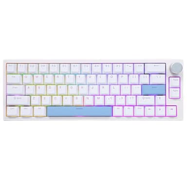 ZMX X BOYI 66Pro Magnetic Switch Rapid Trigger RGB Gaming Keyboard,60% Hall Effect Adjustable Actuation Gasket-Mounted Hot Swap Wired Mechanical Keyboard with Knob for PC/Mac Gamer (White)