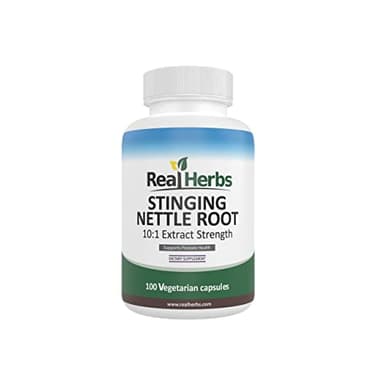 Real Herbs Stinging Nettle Root Extract 7500mg (750mg of 10:1 Extract) – Vegetarian Friendly, Non-GMO, Gluten-Free – Supports Prostate & Urinary Health – 100 Capsules