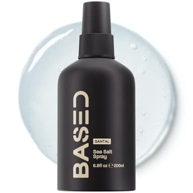 BASED Sea Salt Spray, Natural Finish Sea Salt Spray for Hair, Volumizes & Texturizes, Infused with Kelp & Vitamin B5, Light & Non-Greasy, Paraben, Sulfate, Phthalate Free, 6.8 oz (Pack of 1)