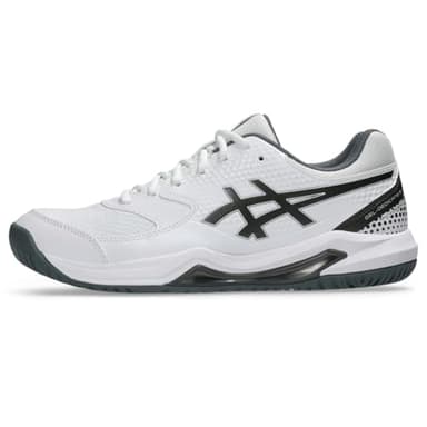 ASICS Men's Gel-Dedicate 8 Pickleball Shoes, 11, White/Gunmetal