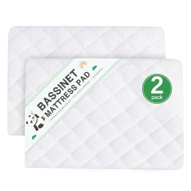 Waterproof Bassinet Mattress Protector, Fit for 23" x 28" 4moms Breeze Plus Bassinet, Ultra Soft Breathable, Washer & Dryer