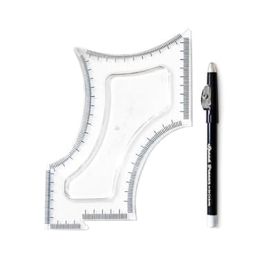 The Cut Buddy Original Shaping Tool, Clear Beard and Hairline Template with Bonus Tracer Pencil, As Seen on Shark Tank