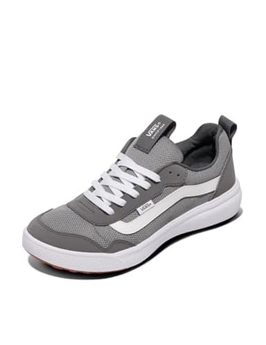 Vans Men's Range BRZ Shoe - Low-Top Athletic Fashion Sneakers for Walking. Suede/Canvas Frost Gray/White. 10.5