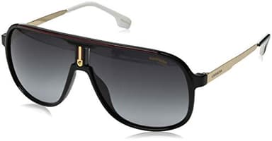 Carrera Men's CA1007/S Pilot Sunglasses, Black/Dark Grey Gradient, 62 mm