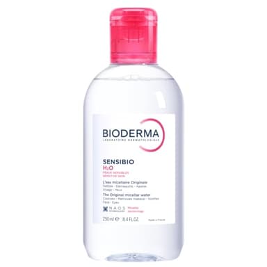 Bioderma Sensibio H2O Micellar Water, Makeup Remover Cleanser, Gentle for Skin, Fragrance-Free & Alcohol-Free, Gentle Face Cleanser for Sensitive Skin, 8.4 Fl Oz