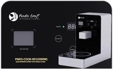 Hangang River Han-gan Ramen Cooker, Foodie Craft International Instant Ramen Cooker 110v,PMDS‐COOK‐001(2000W),Electric Ramen Cooker,self-cooking ramen pot,Automatic cooking device,Auto-cooking appliance