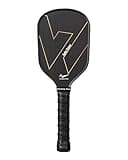 Warping Point Pickleball Training Paddle with Dual Different Friction Surface Technology, T700 Raw Carbon Fiber Pickleball Sweet Spot Trainer with Elongted Handle, 16mm Core Practice Pickleball Paddle