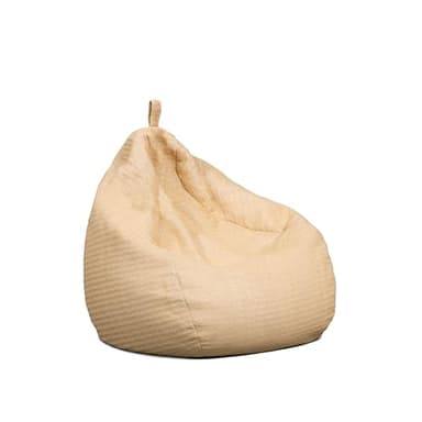 Big Joe Tuffet Weatherproof Bean Bag Chair, Natural Basket Weave, Breathable Weather Resistant Fabric, 2.5 feet Teardrop