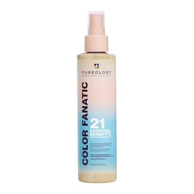 Pureology Color Fanatic Multi-Tasking Leave-In Spray, 21 Benefits for All Hair Types, Heat Protection, Detangling & Frizz Control, Infused with Coconut & Camellia Oils, Color Safe, Vegan, 6.7 Fl Oz