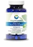 Mega Resveratrol, Pharmaceutical Grade,99% Pure, Isolate, Micronized Trans-Resveratrol, 60 Veggie Caps, 500mg per Capsule. Purity Certified. Absolutely NO Toxic “inactive” Ingredients Added.