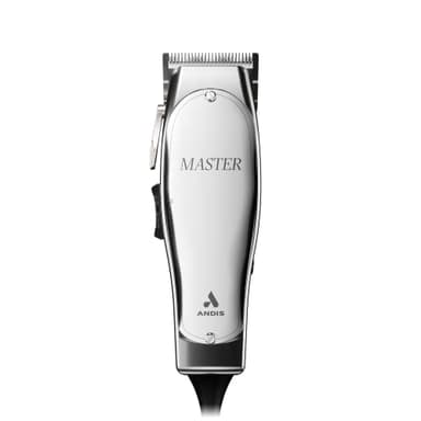 Andis 01815 Professional Master Adjustable Blade Hair Clipper, Carbon Steel T-Blade - Silver