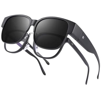 BIRCEN Polarized Fit Over Sunglasses: Wear Over Glasses Sunglasses Wrap Around Fitover Shades for Men Women UV Protection