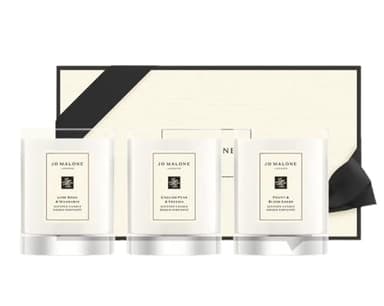 Jo Malone London Travel Candle Trio - Lime Basil & Mandarin - English Pear & Freesia - Peony & Blush Suede - New in Box