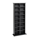 Prepac 2 Column Tall Cabinet Media Storage, 22" Wide, Black