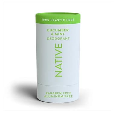 Native Plastic Free Deodorant Contains Naturally Derived Ingredients, 72 Hour Odor Control | Deodorant for Women and Men, Aluminum Free with Baking Soda, Coconut Oil and Shea Butter | Cucumber & Mint