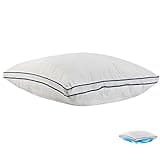 FOMI Premium Large Water Sleeping Pillow | Adjustable and Supportive Waterbase Pillow for Preferred Firmness | Orthopedic Comfort Design for Neck Pain Relief | (26” x 17”)