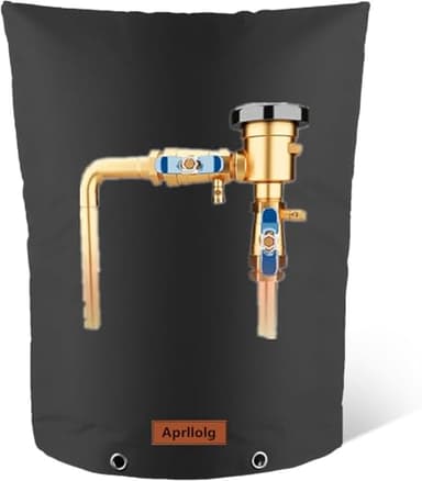 Backflow Insulated Cover,Insulation Cover Pouch for Water Sprinkler Valve,Well Pump,Water Meter, Backflow Preventer , Outdoor Pipe Covers Winter Freeze Protection(Black 16" W x 20" H)